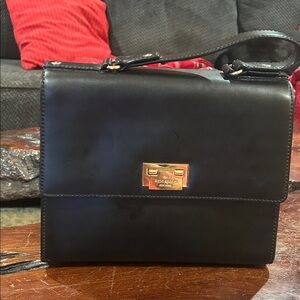 Kate Spade Black Satchel with Gold Accents